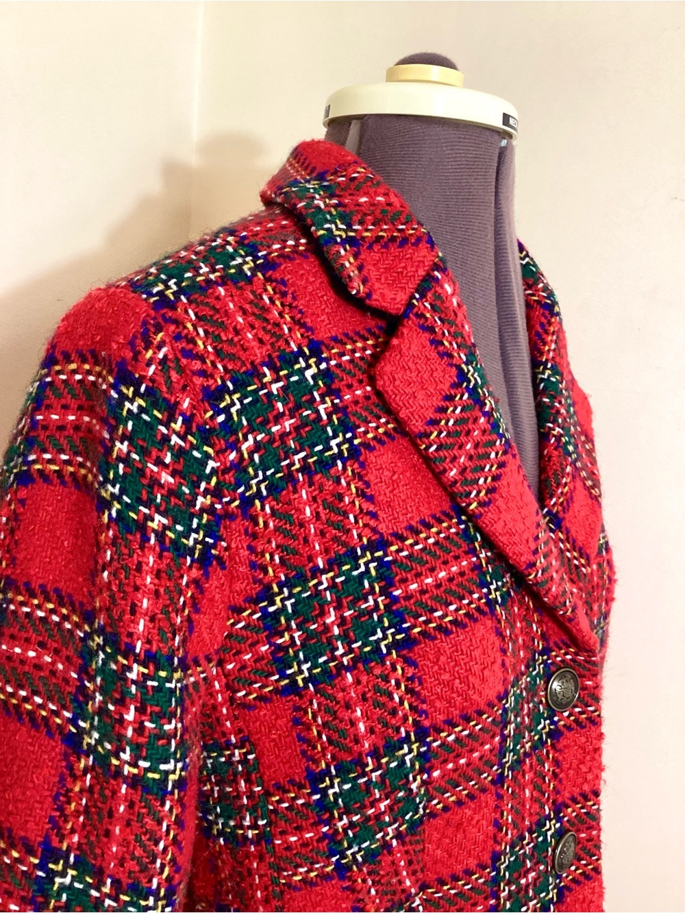 Talbots Plaid Tartan Wool Blend Blazer Jacket 10P - Picture 6 of 16